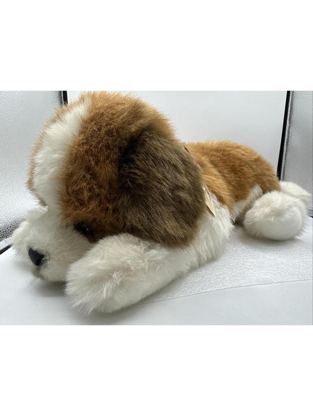 Vintage 1982 Avanti Large 24” Realistic Plush St. Bernard Dog Wallace Berrie Tag
